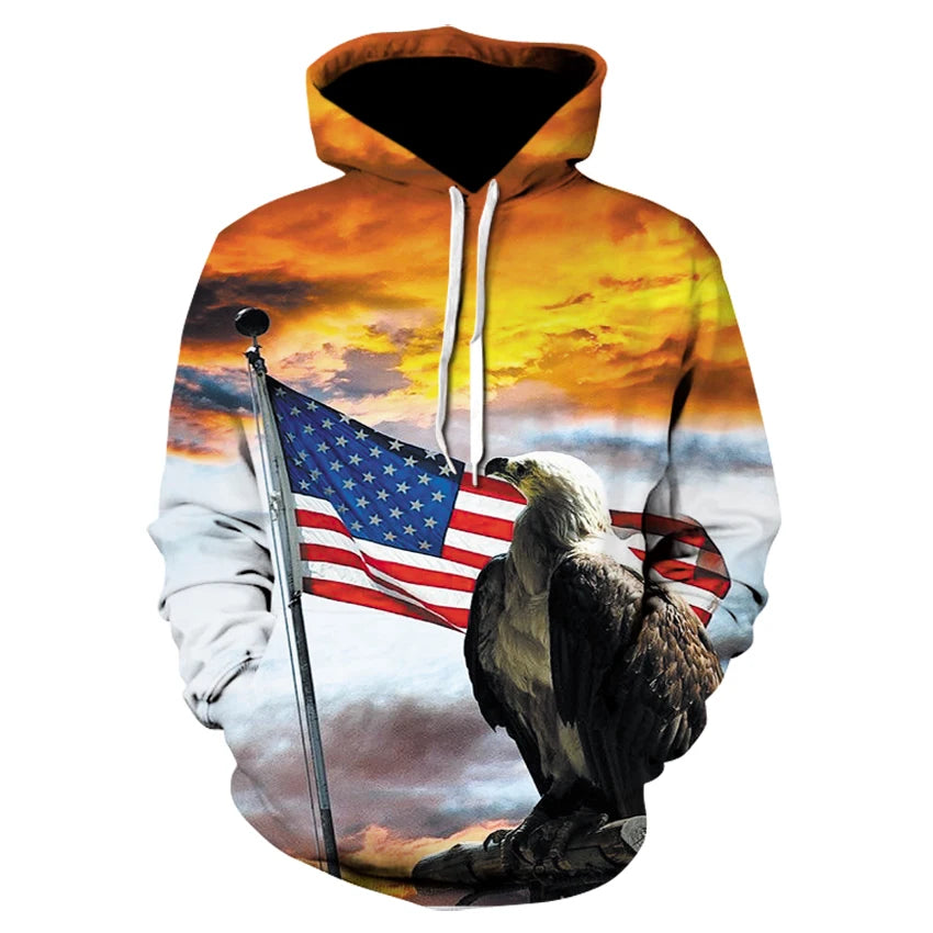 3D USA Patriotic Hoodie Collection