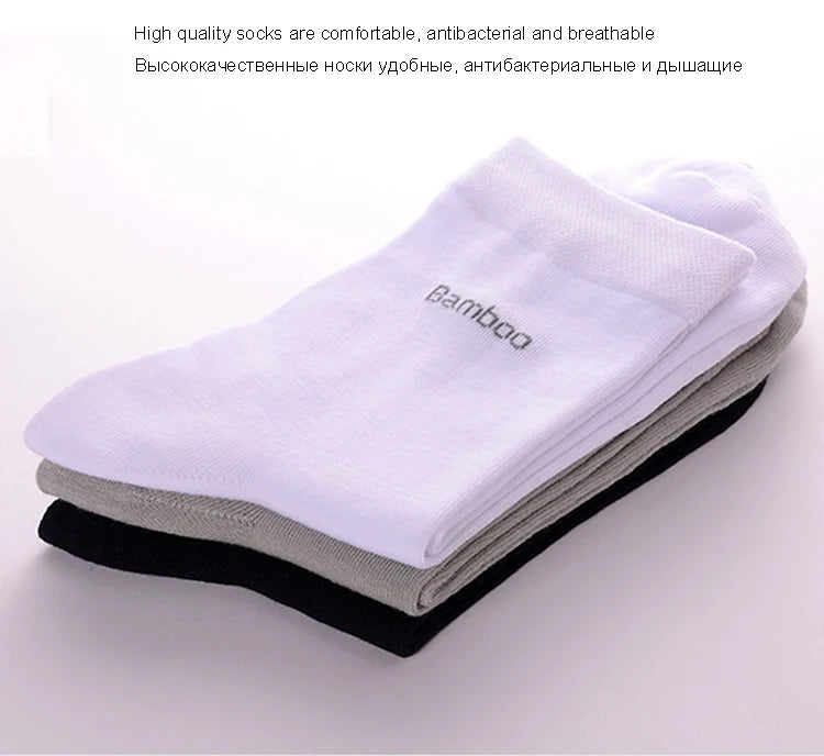 10 Pairs Men’s Luxury Bamboo Crew Socks Collection