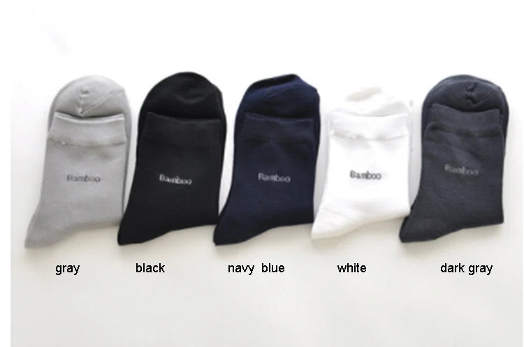 10 Pairs Men’s Luxury Bamboo Crew Socks Collection