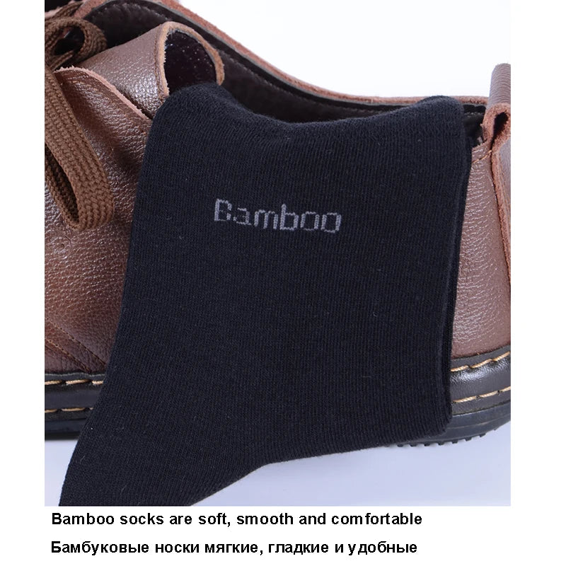 10 Pairs Men’s Luxury Bamboo Crew Socks Collection