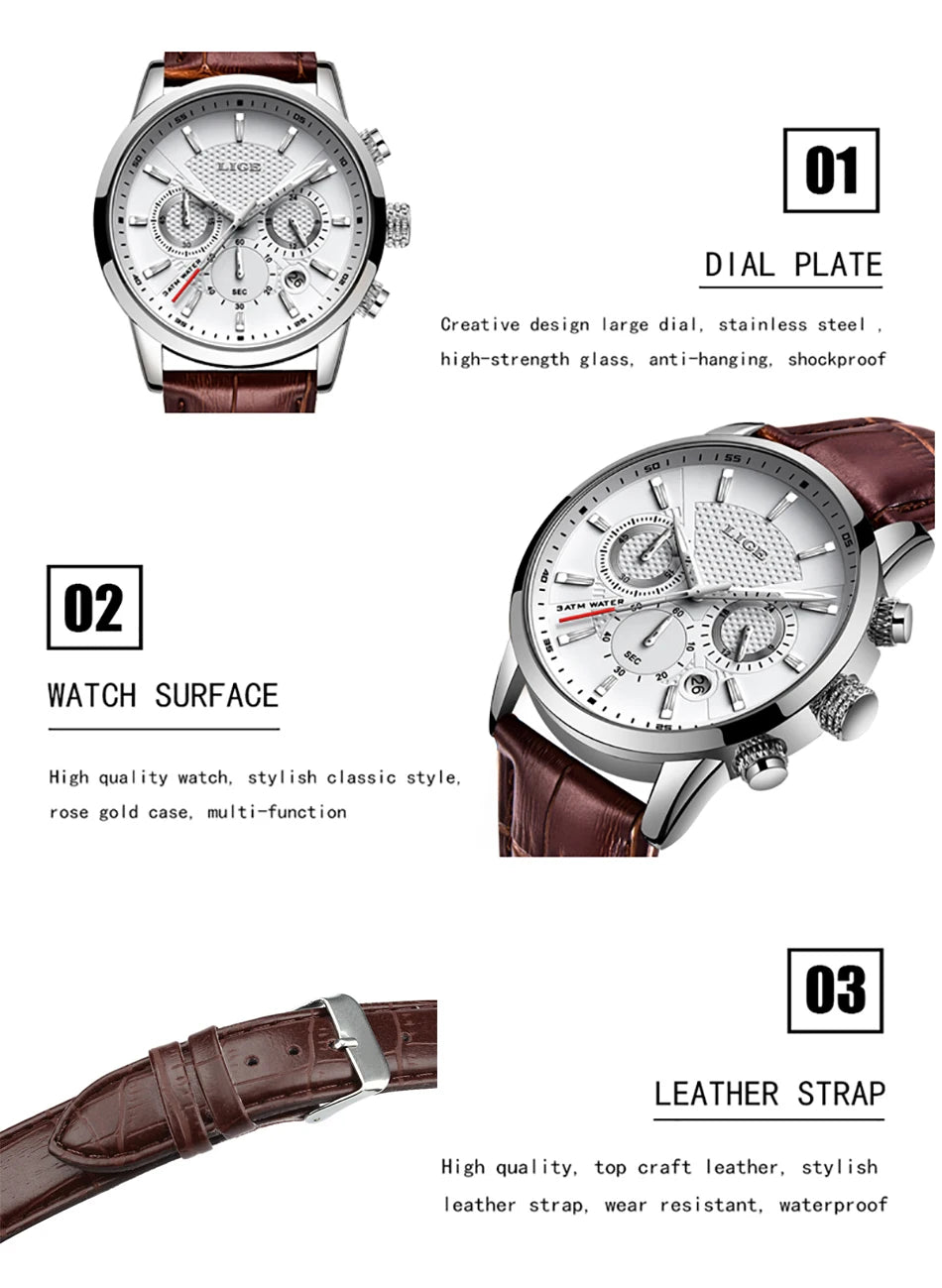 Men's Lige Luxurious Wristwatch Collection