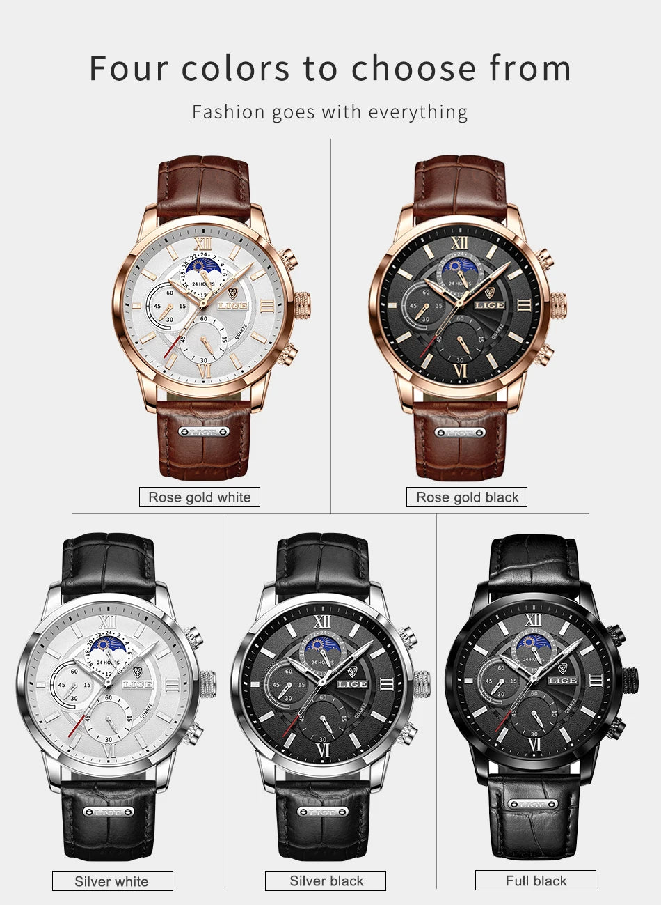 Men's Lige Luxurious Wristwatch Collection