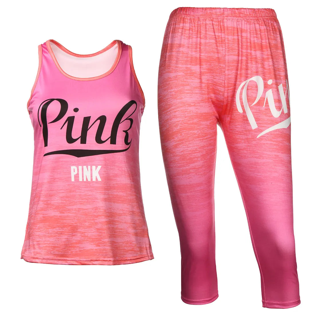 Two Piece PINK Fitness Tracksuit Collection