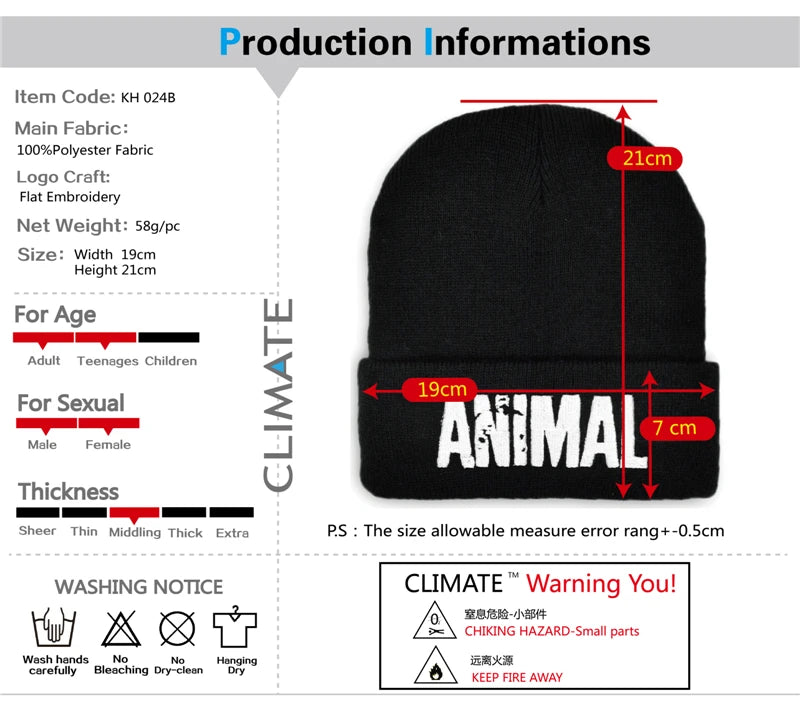 ANIMAL Fitness & Bodybuilding Winter Beanie Collection