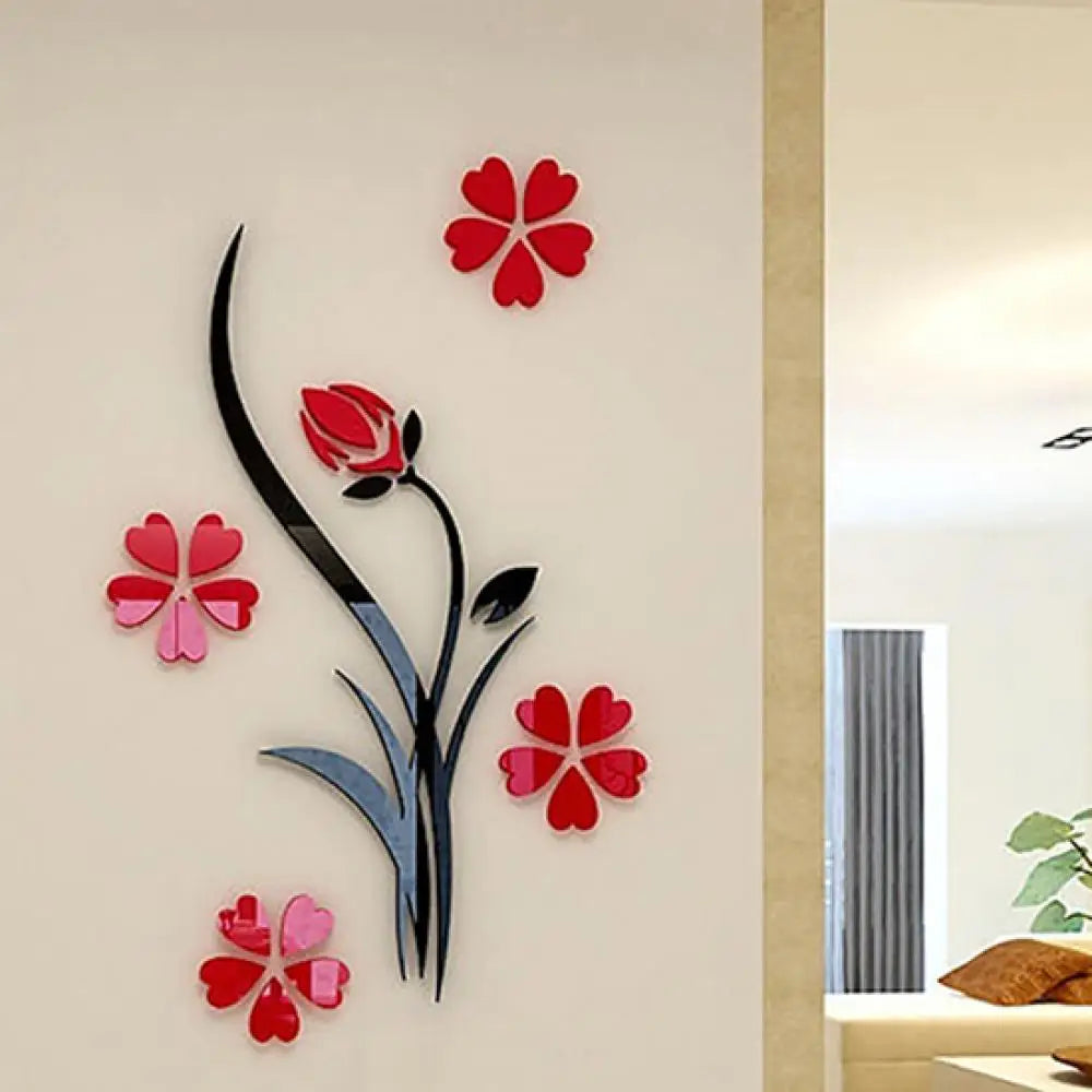 Retro Vase 3D Acrylic Wall Decor Collection