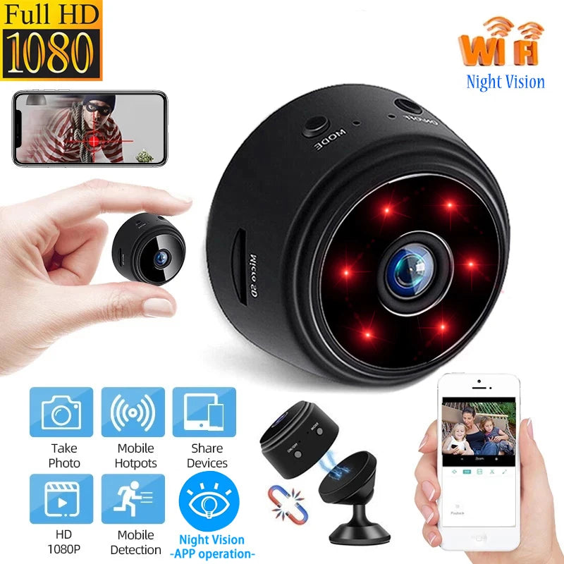 Portable Mini 1080P HD WiFi Wireless Security & Surveillance Camera