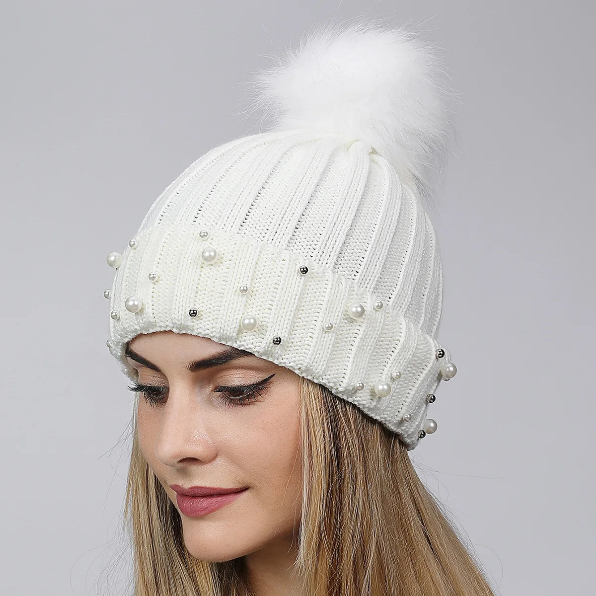 Women's Double Layer Knitted Winter Hat Collection