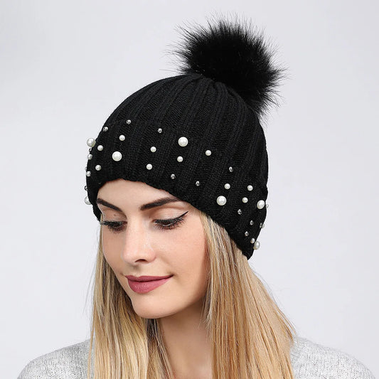 Women's Double Layer Knitted Winter Hat Collection