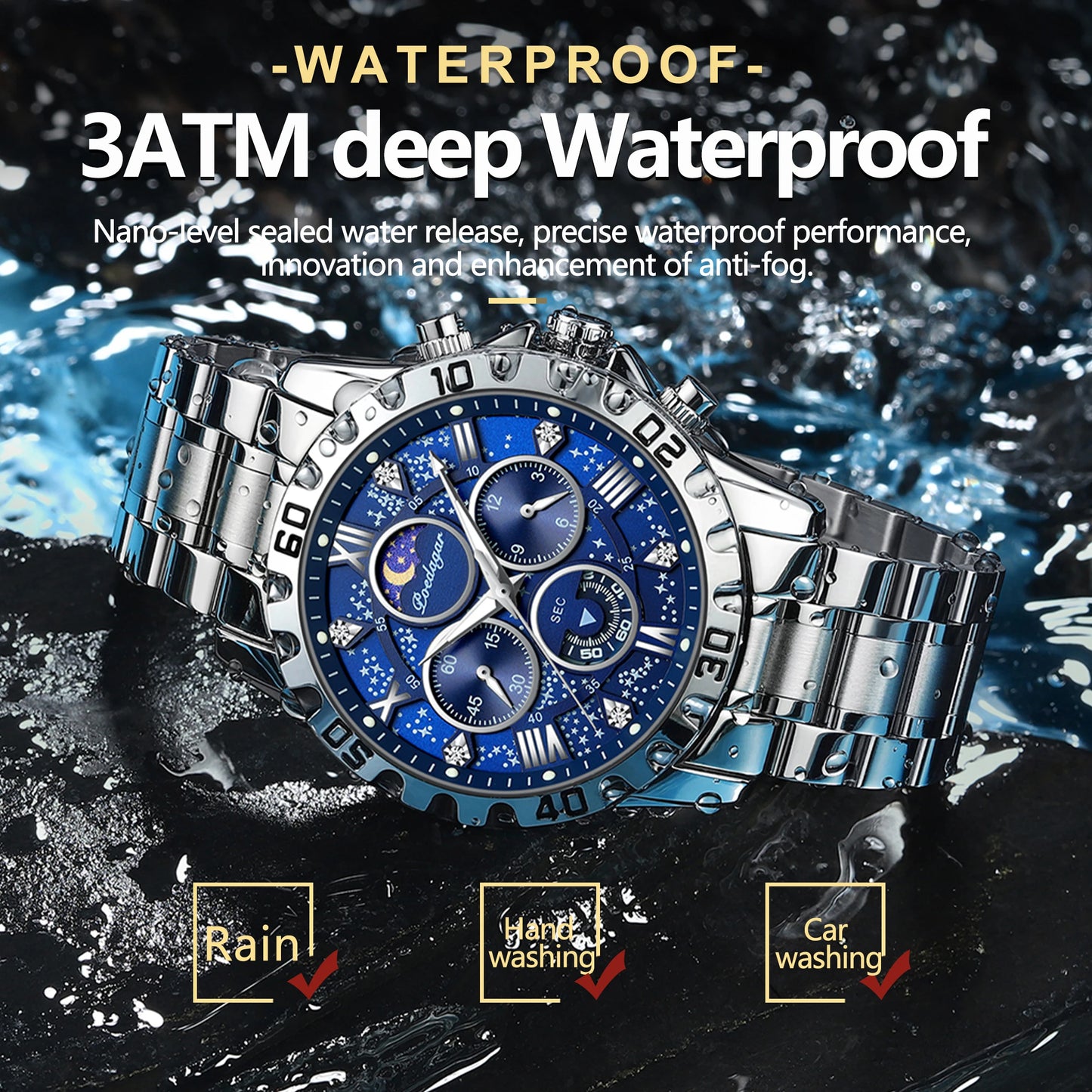 POEDAGAR Men's Luxury Wristwatch Collection