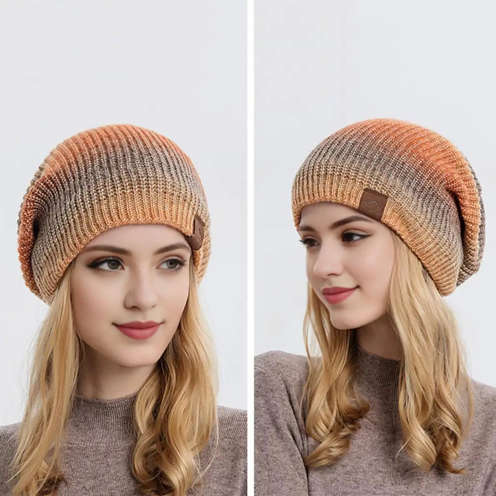 Rainbow Knit Winter Hat Collection