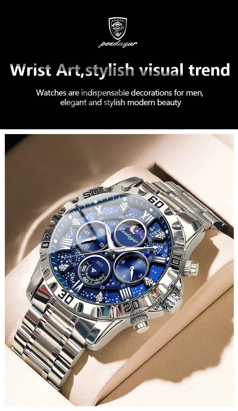 POEDAGAR Men's Luxury Wristwatch Collection