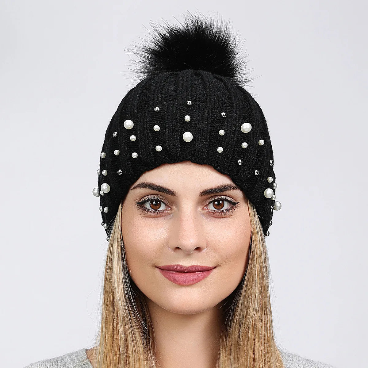 Women's Double Layer Knitted Winter Hat Collection