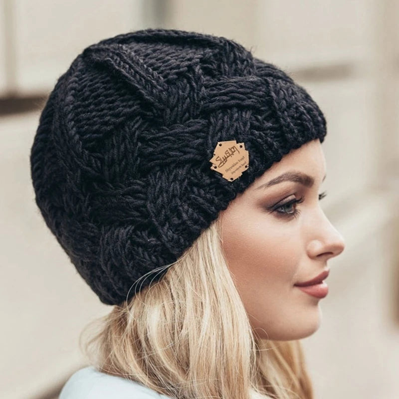 Stretchy Knit Beanies for Women