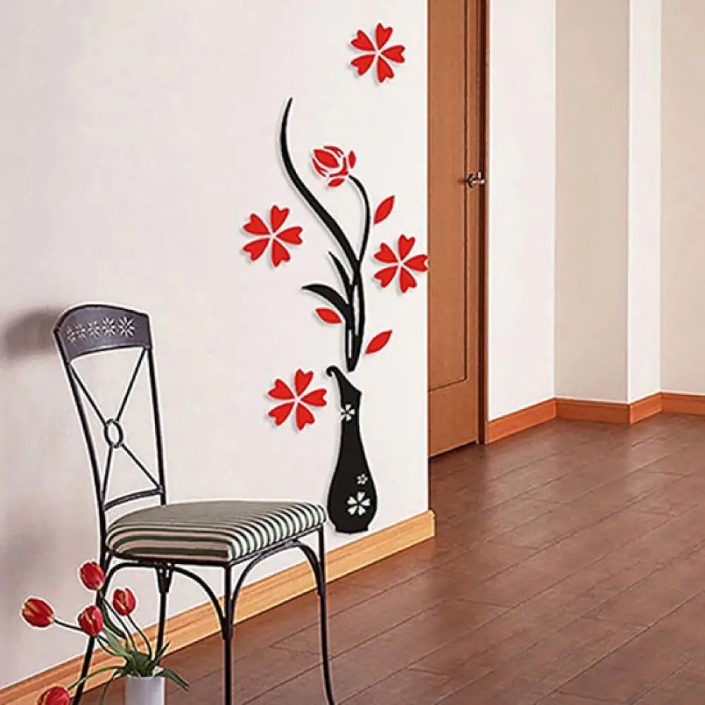 Retro Vase 3D Acrylic Wall Decor Collection