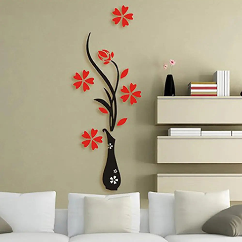 Retro Vase 3D Acrylic Wall Decor Collection