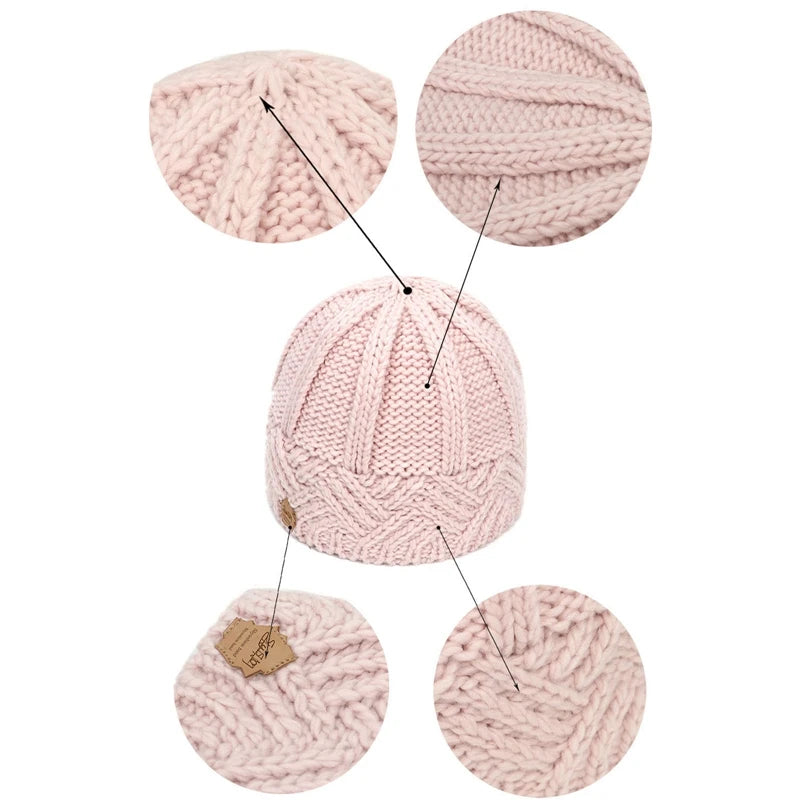 Stretchy Knit Beanies for Women
