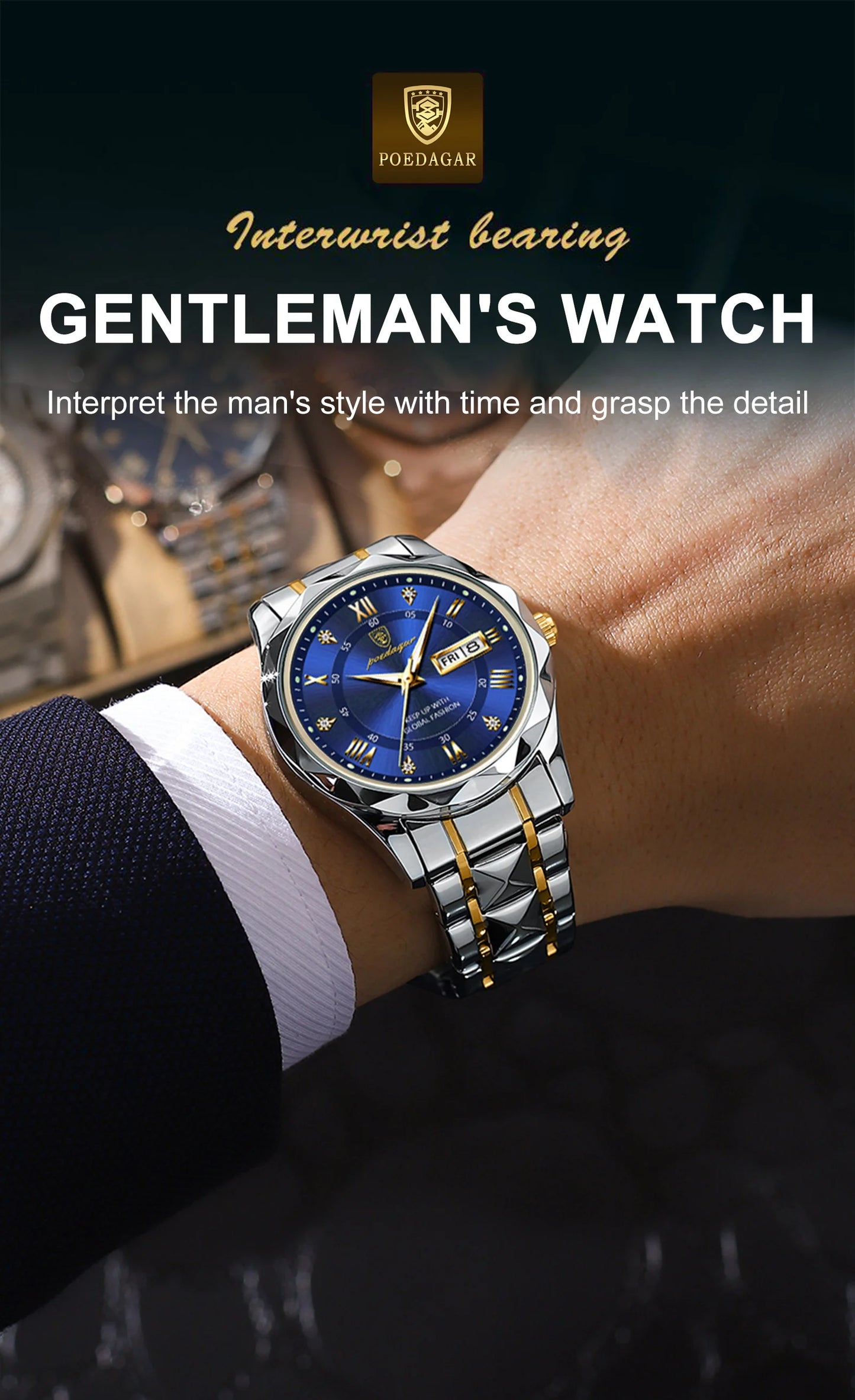 POEDAGAR Men's Luxury Wristwatch Collection