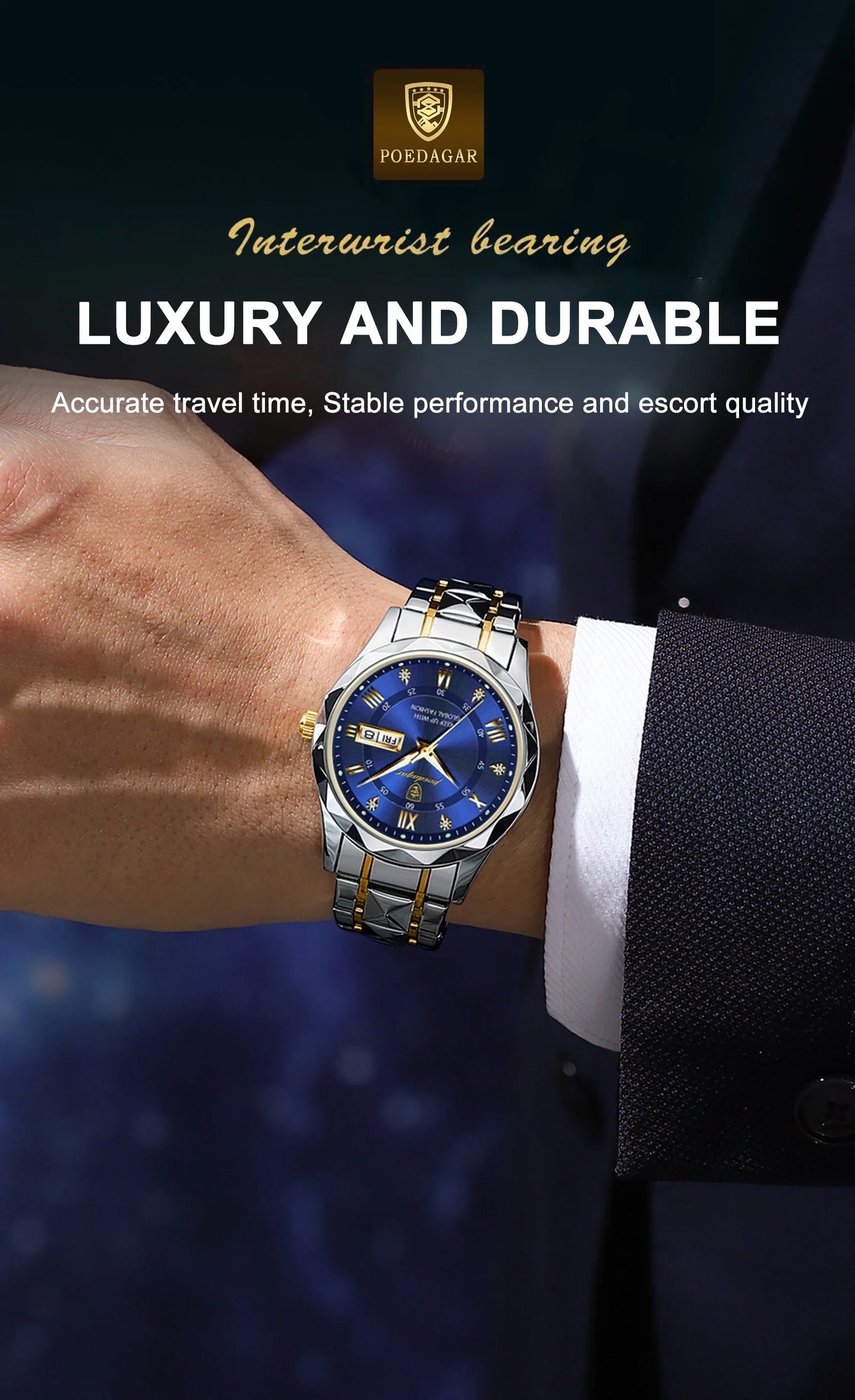 POEDAGAR Men's Luxury Wristwatch Collection