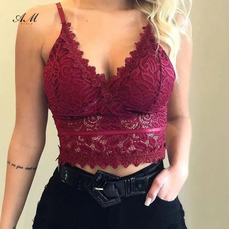 Exotic V-Neck Lace Top Collection