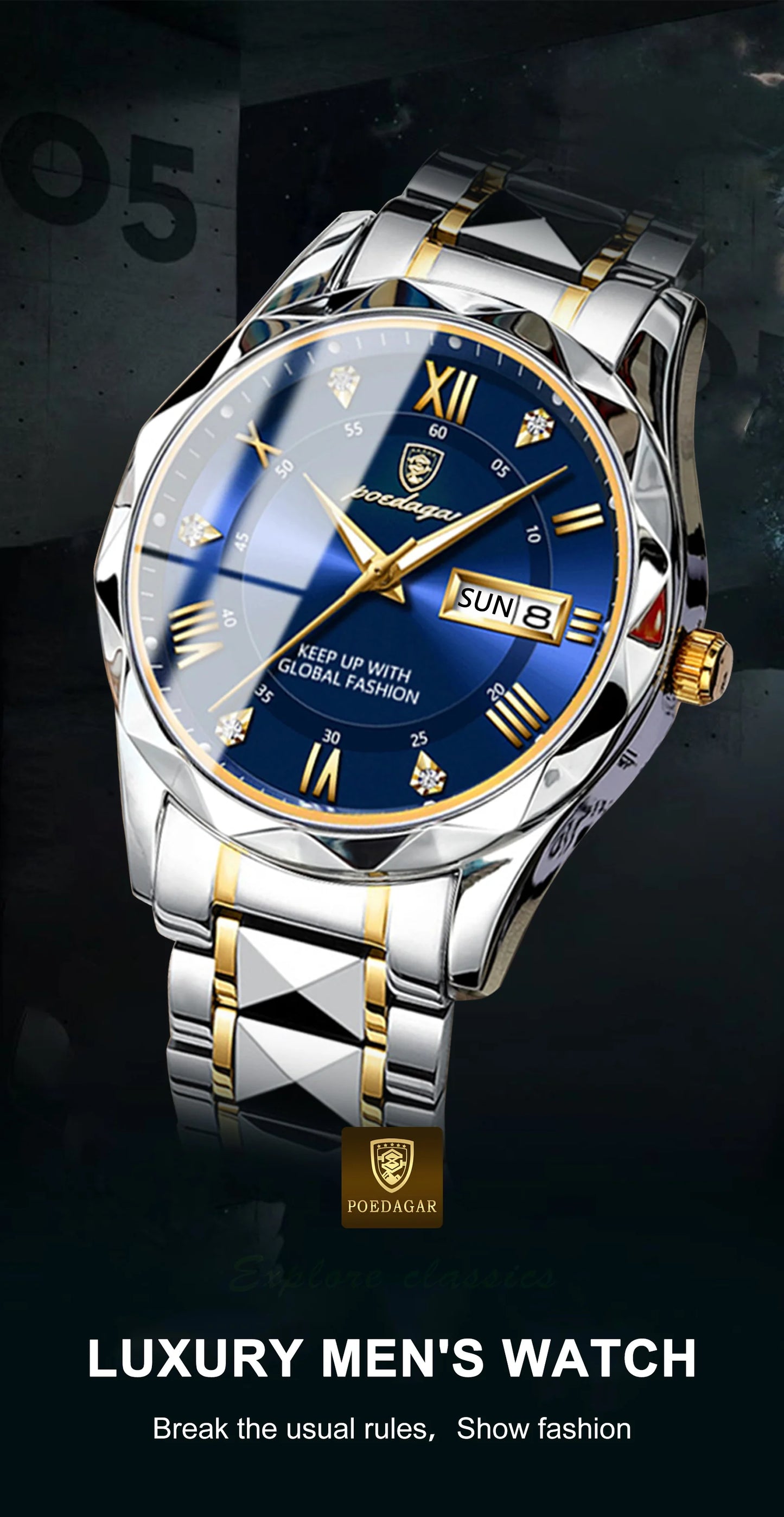 POEDAGAR Men's Luxury Wristwatch Collection