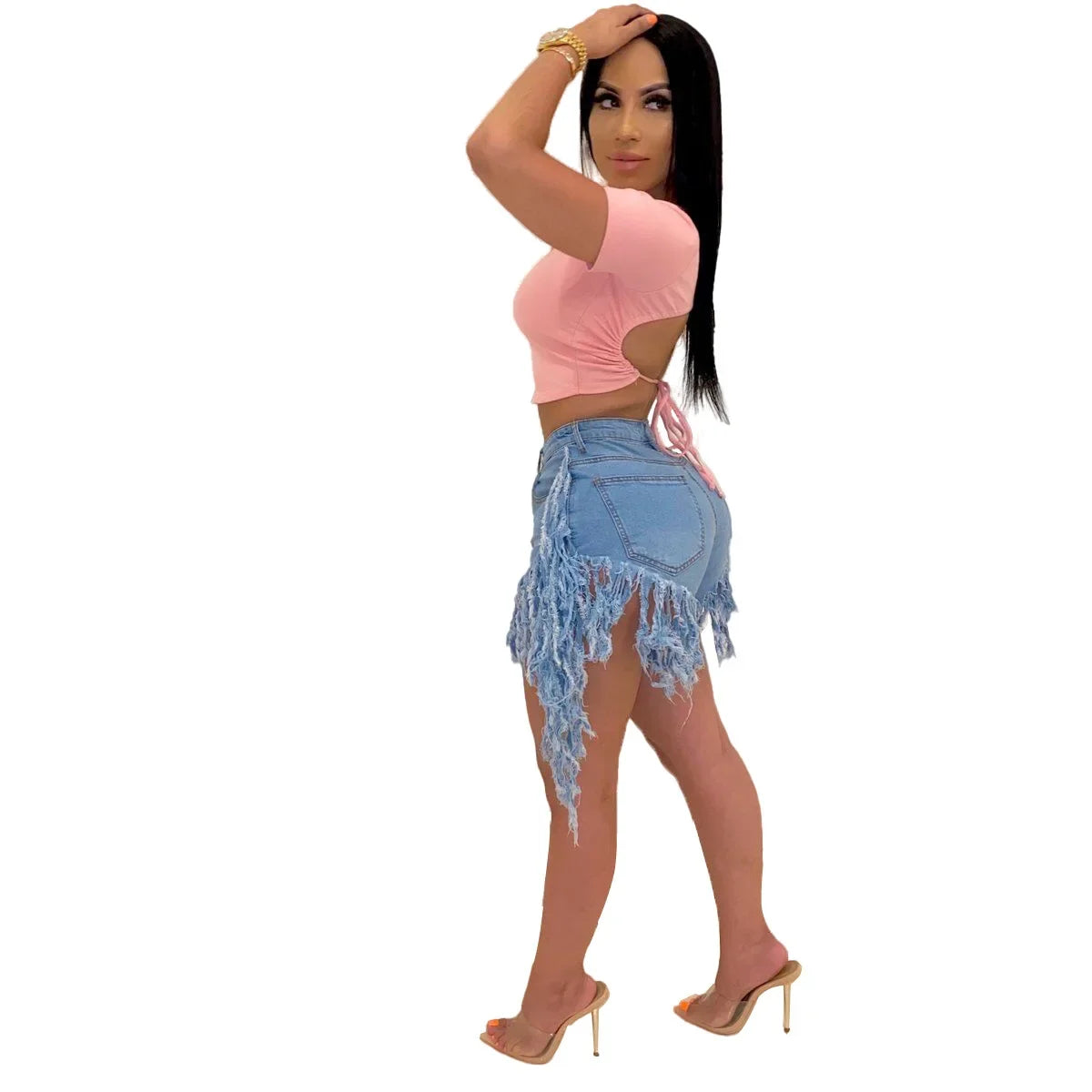 Women's Ripped Denim Shorts Collection