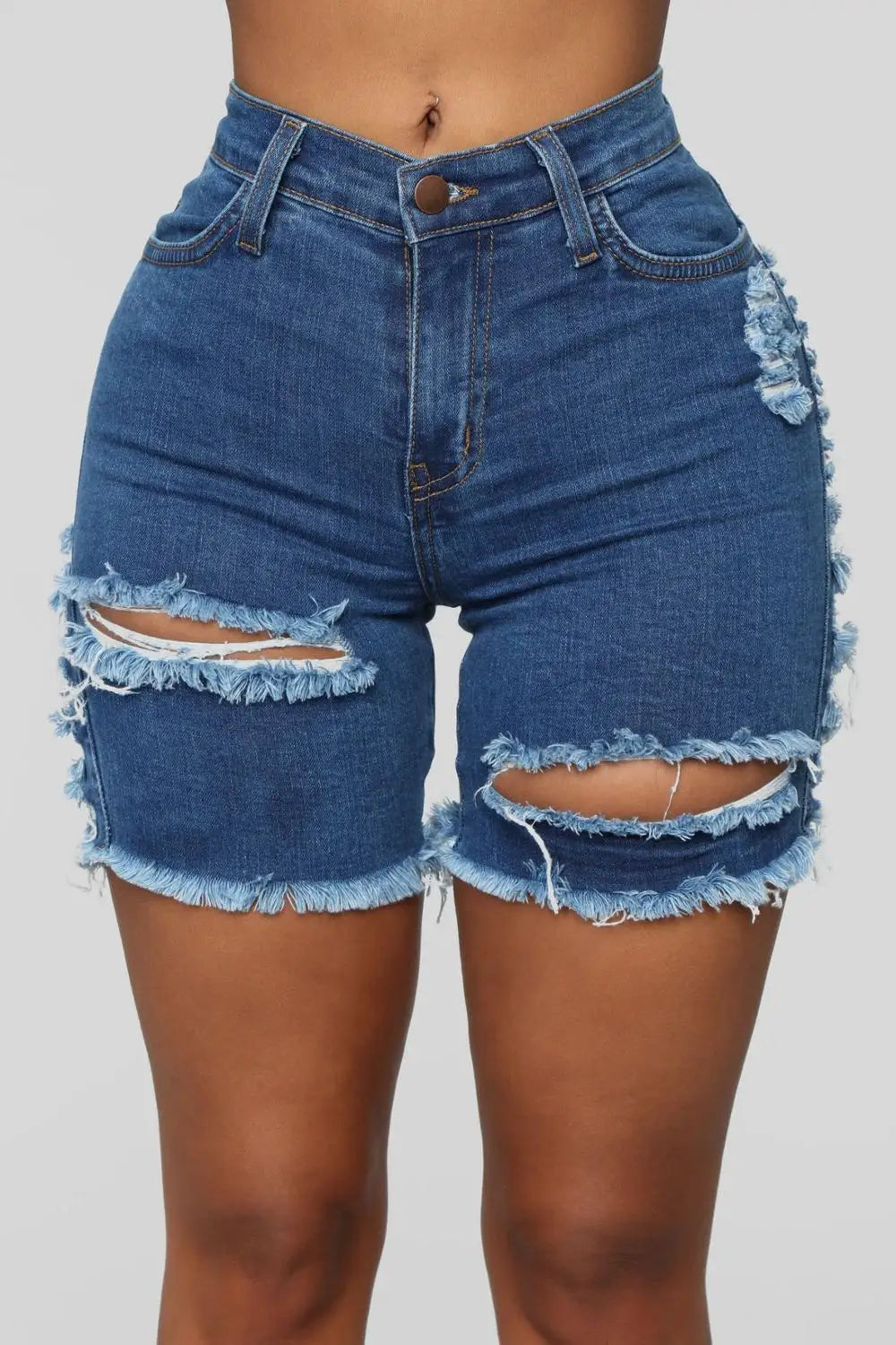 Ripped Denim Shorts Collection