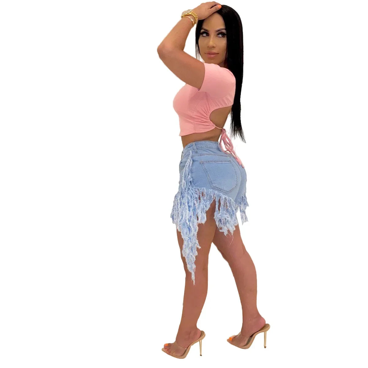 Women's Ripped Denim Shorts Collection