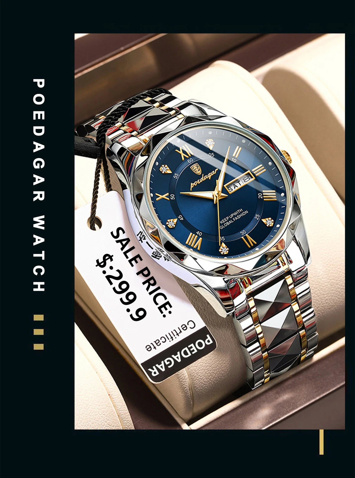 POEDAGAR Men's Luxury Wristwatch Collection